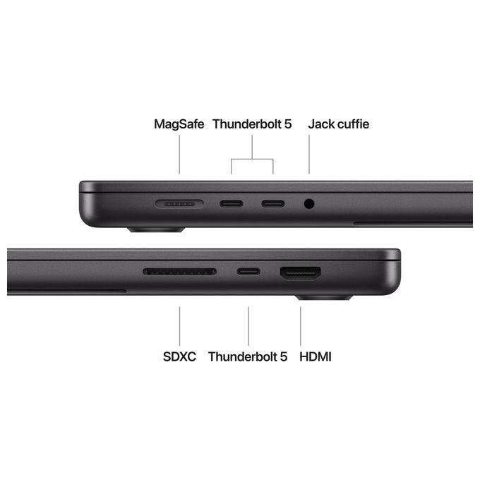 Macbook APPLE MX313T/A
Apple MacBook Pro M4 Max Apple M4 Max 40-core 48 GB RAM 1 TB SSD 16.2" 3456 x 2234 @ 120 Hz Wi-Fi 6E, Bluetooth nero spazio tast: italiana