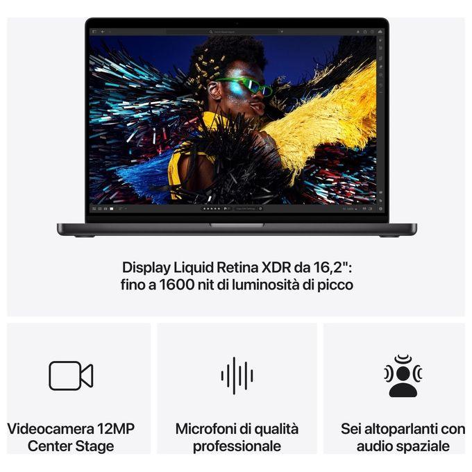 Macbook APPLE MX313T/A
Apple MacBook Pro M4 Max Apple M4 Max 40-core 48 GB RAM 1 TB SSD 16.2" 3456 x 2234 @ 120 Hz Wi-Fi 6E, Bluetooth nero spazio tast: italiana
